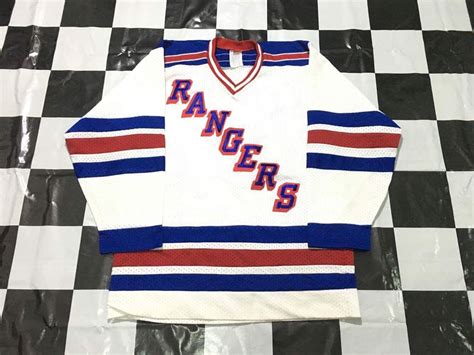 Vintage New York Rangers Jersey Shirt Long Sleeve White Blue | Etsy ...