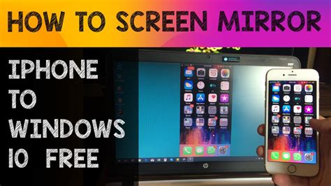 How to screen mirror iPhone to Windows 10 for free - YouTube