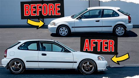 Transforming Civic EK hatchback in 10 minutes for under 3k! - YouTube