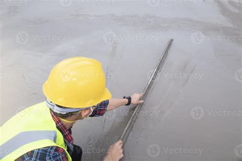 industrial worker with plastering tools renovating a house. builder ...