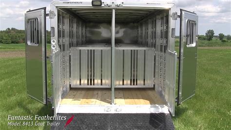 Fantastic Featherlites - Model 8413 Custom Goat Trailer - YouTube