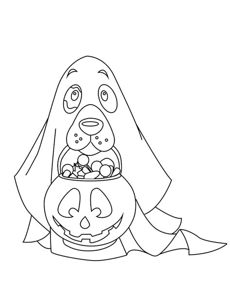 Halloween Dog coloring page - Free printable