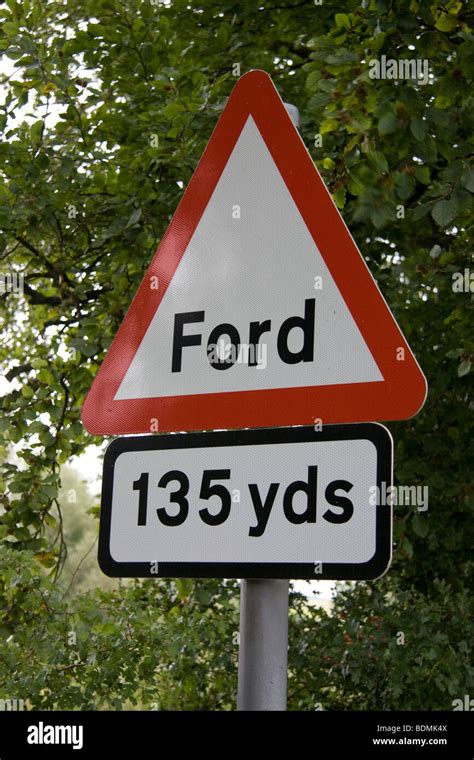 Ford danger sign hi-res stock photography and images - Alamy