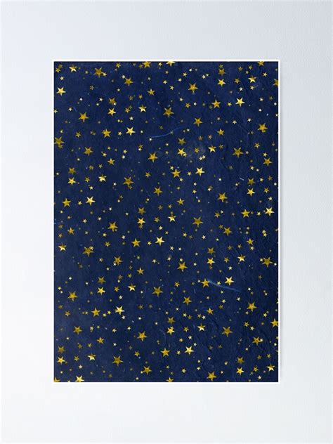 "Golden Stars on Textured Dark Blue Background" Poster for Sale by WesternExposure | Redbubble