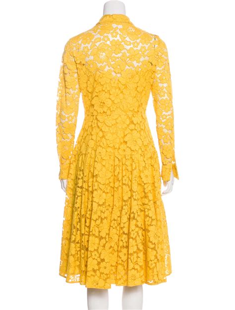 CH Carolina Herrera Long Sleeve Lace Dress - Clothing - WC324553 | The ...