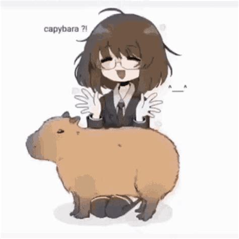 Capybara Anime Girl GIF - Capybara Anime Girl Capybara Anime Girl - Discover & Share GIFs