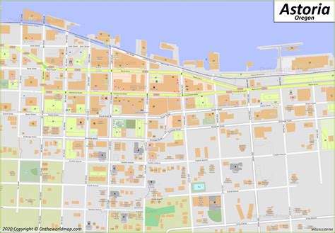 Astoria OR Downtown Map - Ontheworldmap.com