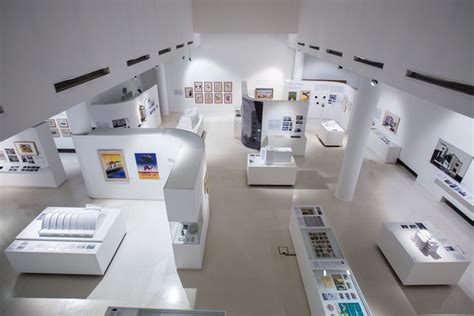 an aerial view of the inside of a museum