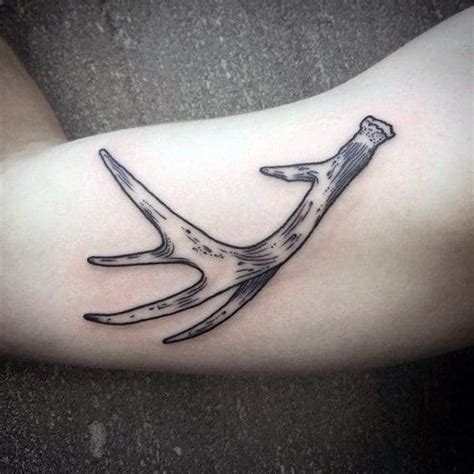 70 Antler Tattoo Designs For Men - Cool Branched Horn Ink Ideas