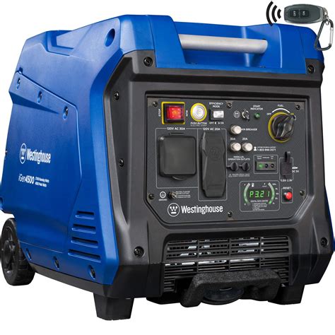 Buy Westinghouse 4500 Watt Super Quiet Portable Inverter Generator, Remote Electric Start with ...