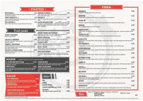 Menu Restaurant – Primo Italian Resturant