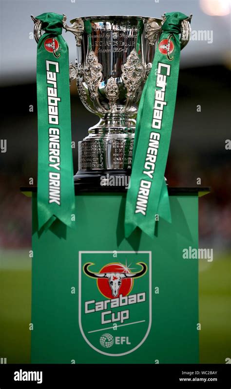 A view of the Carabao Cup trophy before the Carabao Cup Second Round ...