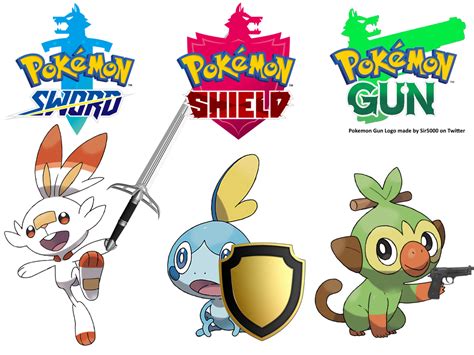 Pokemon Sword Shield and Gun by TheGamerLover on DeviantArt