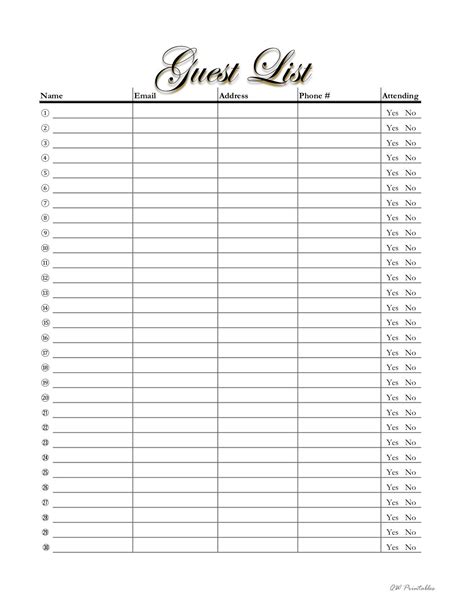 Guest list planner - emplora