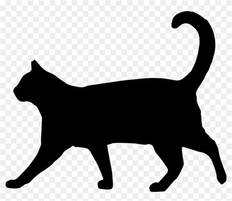Black Cat Silhouette Clip Art 101 Clip Art - Black Cat Walking - Free Transparent PNG Clipart ...