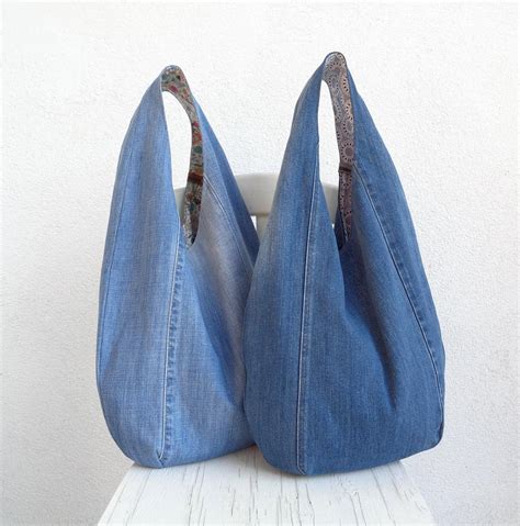 Diy Handbag Sewing Pattern Slouchy Jeans Bag Hobo Bag Printable Pdf Pattern And Instructions ...