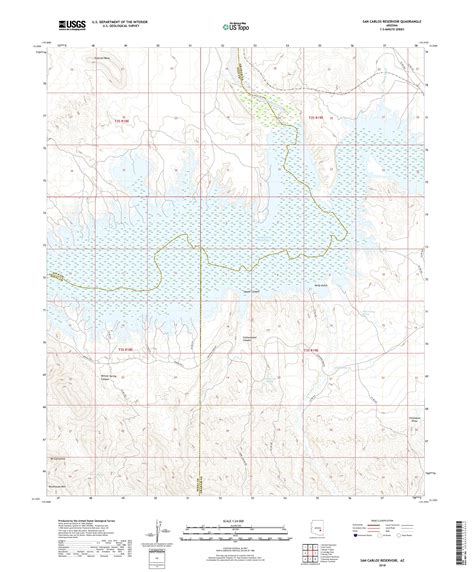 MyTopo San Carlos Reservoir, Arizona USGS Quad Topo Map