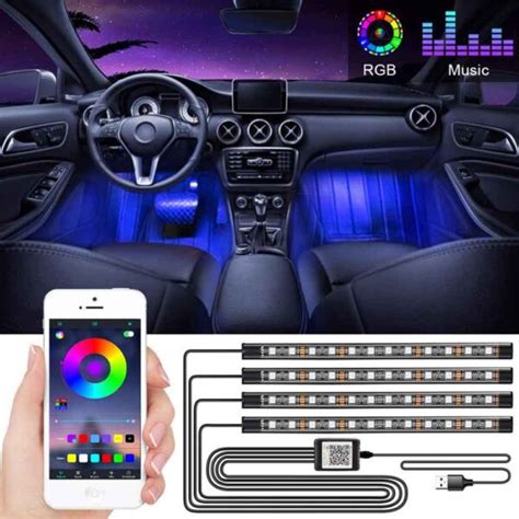 led ambient lighting car kit diy 4pcs » addcarlights