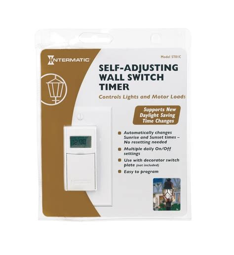 Intermatic ST01 Digital In-Wall Timer, White