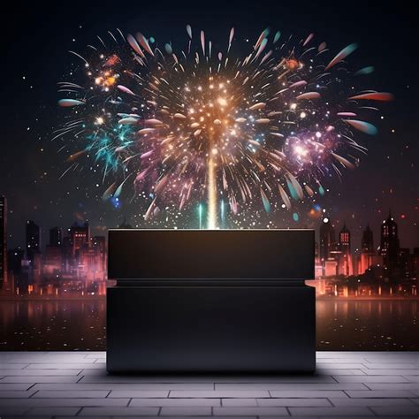 Premium AI Image | fireworks display for a new year's eve fireworks display