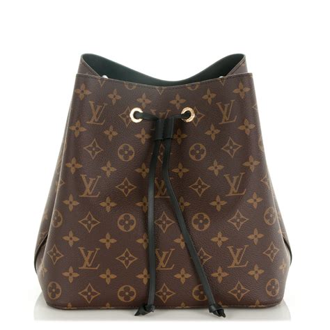 LOUIS VUITTON Monogram Neonoe MM Black 176849