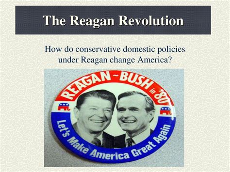 How do conservative domestic policies under Reagan change America? - ppt download