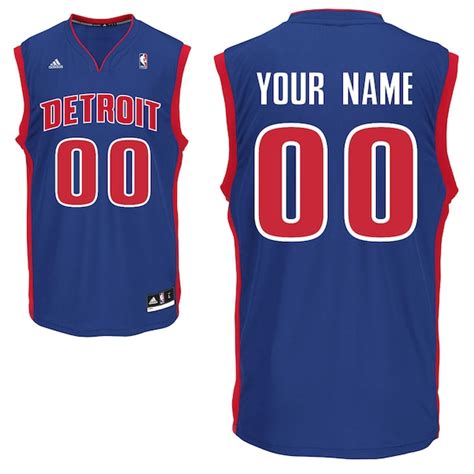 adidas Detroit Pistons Youth Custom Replica Road Jersey - NBA Store