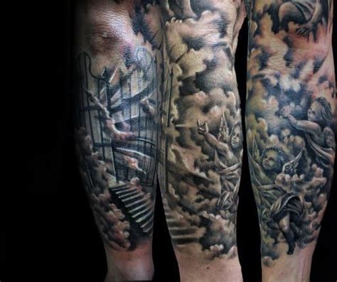 50 Heaven Tattoos For Men - Higher Place Design Ideas