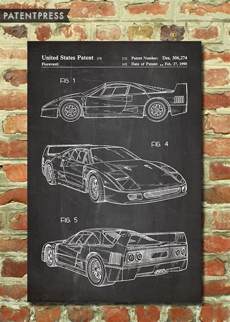 F40 Ferrari Poster Classic Car Poster Sports Car Wall Decor | Etsy