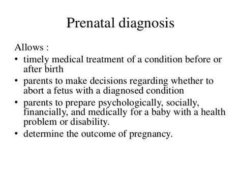 Prenatal diagnosis