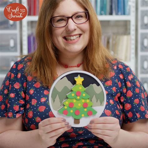 Free SVG! 🎄 Make a Whimsical Papercraft Christmas Tree - Craft with Sarah