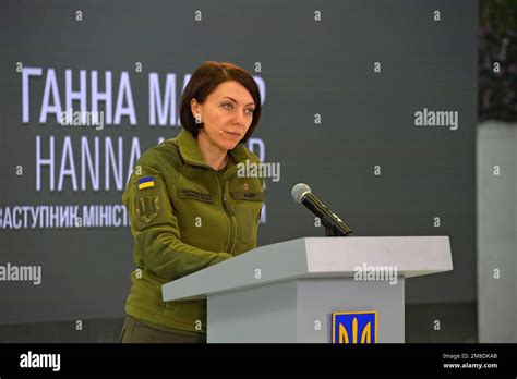 Non Exclusive: KYIV, UKRAINE - JANUARY 12, 2023 - Deputy Minister of Defence of Ukraine Hanna ...