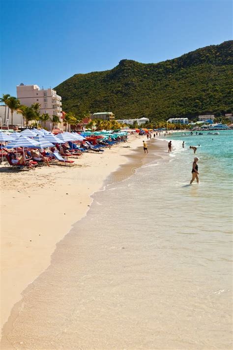 St. Maarten, Philipsburg, Great Bay Beach Stock Photo - Image of ...