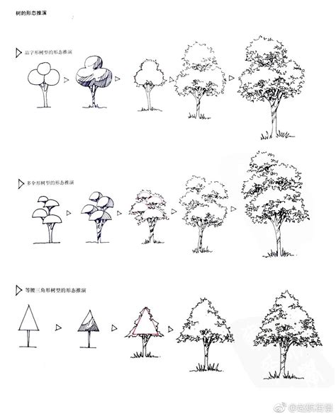 树的画法 - 堆糖，美图壁纸兴趣社区