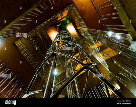 Elevator inside of Prague Astronomical Clock tower Stock Photo - Alamy