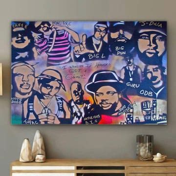 Old School Hip Hop Graffiti Poster Canvas