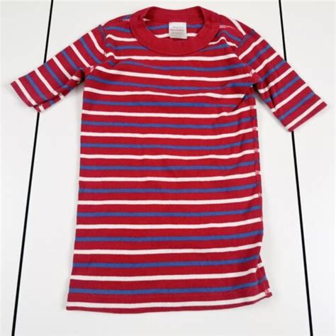 Hanna Andersson Red White Blue Striped Pajama Set Kids Sz 6 - 7 | eBay