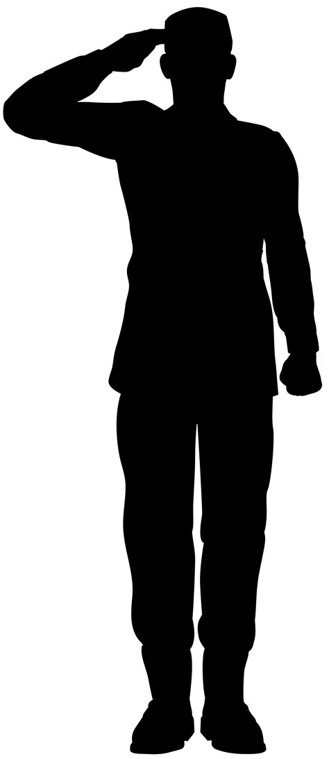 Army Soldier Saluting Silhouette PNG Clip Art Image | Soldier silhouette, Silhouette painting ...