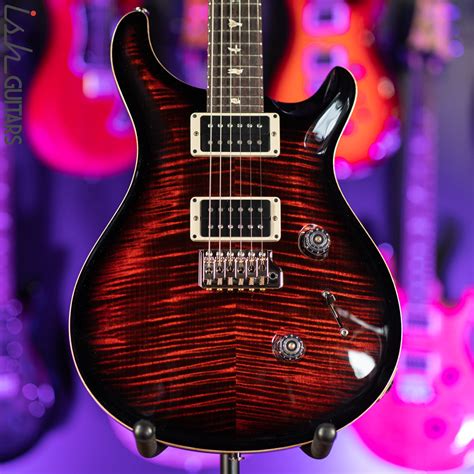 PRS Custom 24 Electric Guitar Fire Red Burst – Ish Guitars