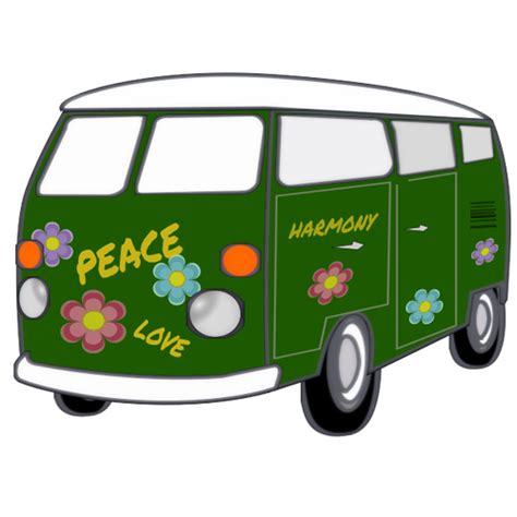 Hippie Van Auto | Veřejně dostupné vektory
