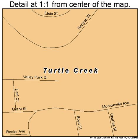 Turtle Creek Pennsylvania Street Map 4277912