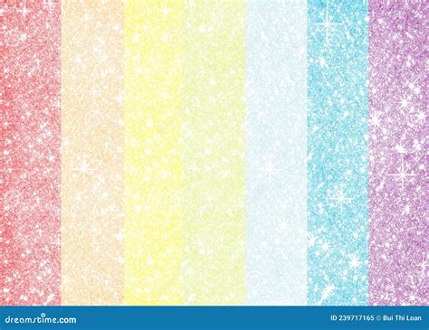 Rainbow Glitter Stars Sparkle Background Stock Illustration ...