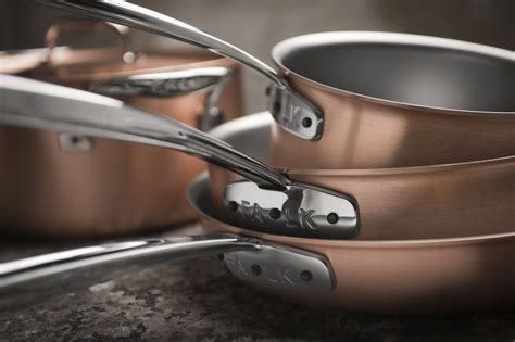 Falk Culinair copper cookware sets. Most of our pans are made of 2.5mm bimetal that consists of ...