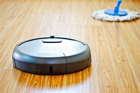 Floor Washing Robot with Traditional Mop Stock Image - Image of ...