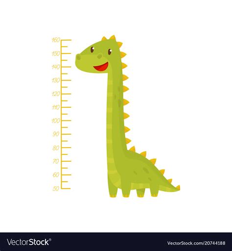 Height chart for measuring kids growth Royalty Free Vector