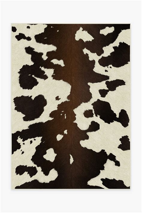 Brown & Black Faux Cowhide Rug