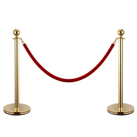 Topcobe Stanchion Rope, Red Velvet Rope, Crowd Control Barriers Queue ...