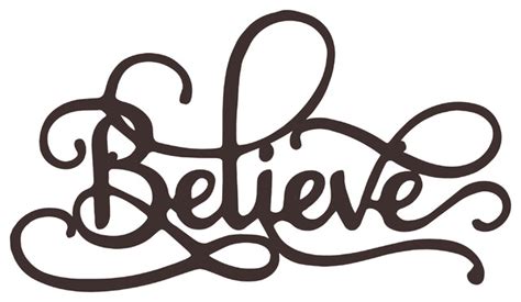 Metal Cutout- Believe Decorative Wall Sign-3D Word Art by Lavish Home ...