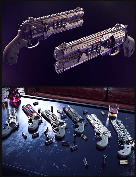 Cyberpunk Revolver | Daz 3D