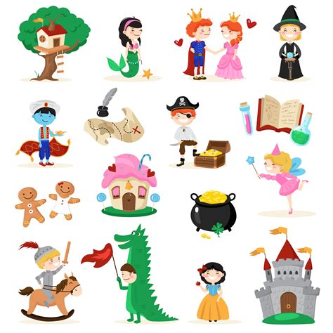 Fairytale Characters Cartoon Set 475812 Vector Art at Vecteezy